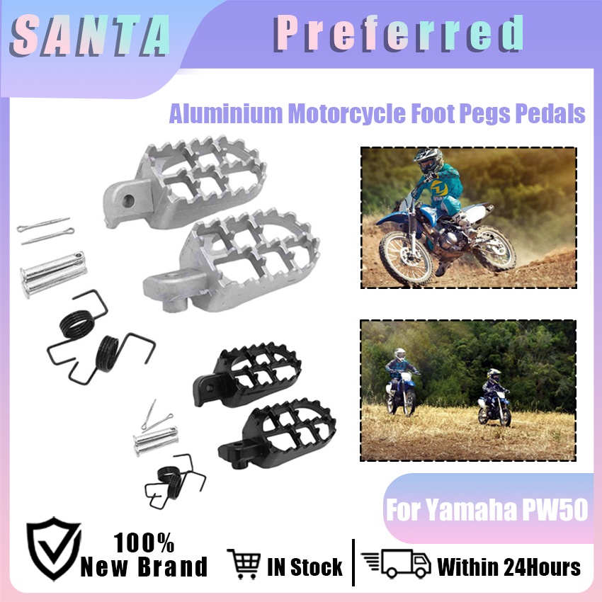 2Pcs Motorcycle Foot Pegs Pedals Rest Aluminium Pit Mount for Dirt Bike