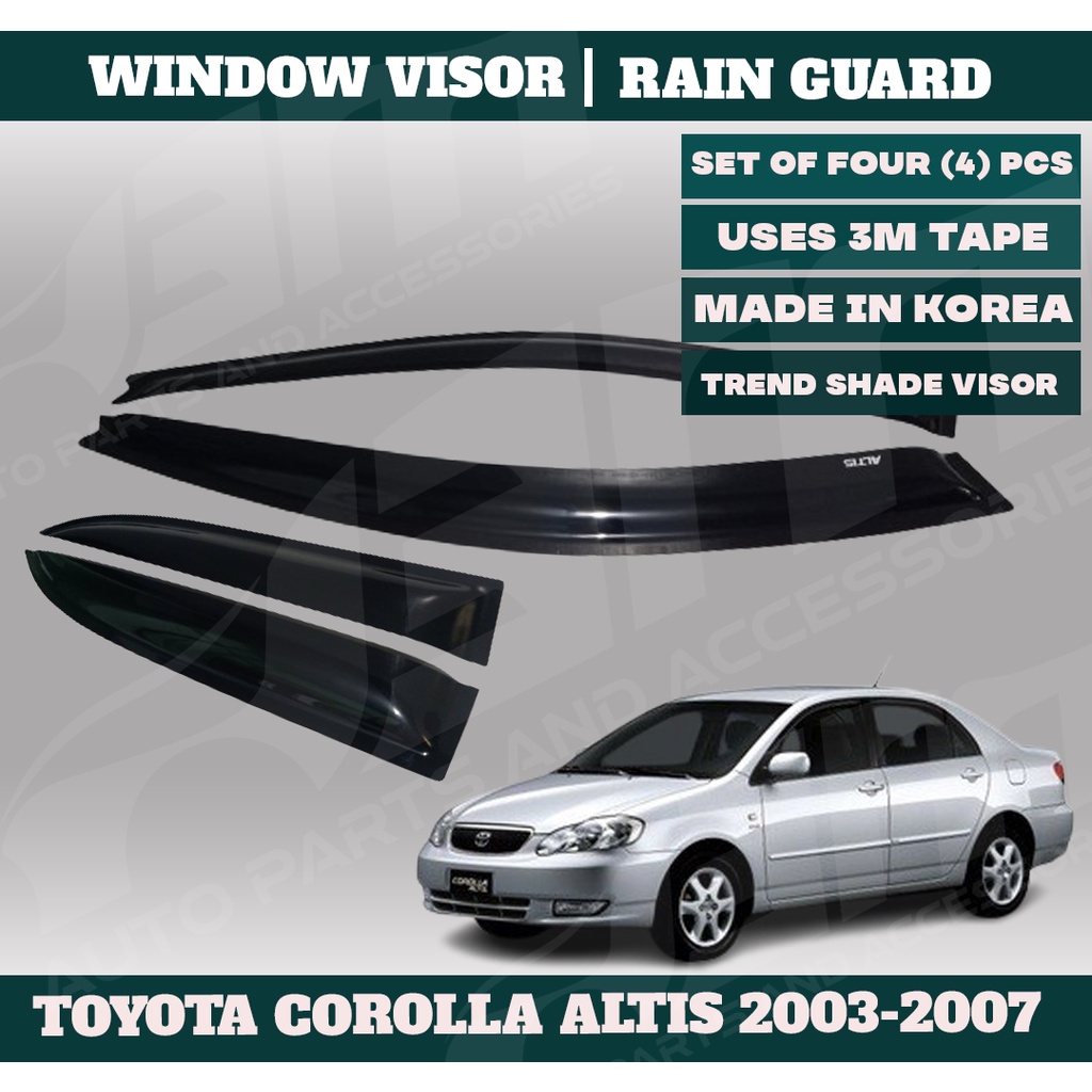 Toyota Altis 2001-2008 Guard Door Visor | Shopee Philippines