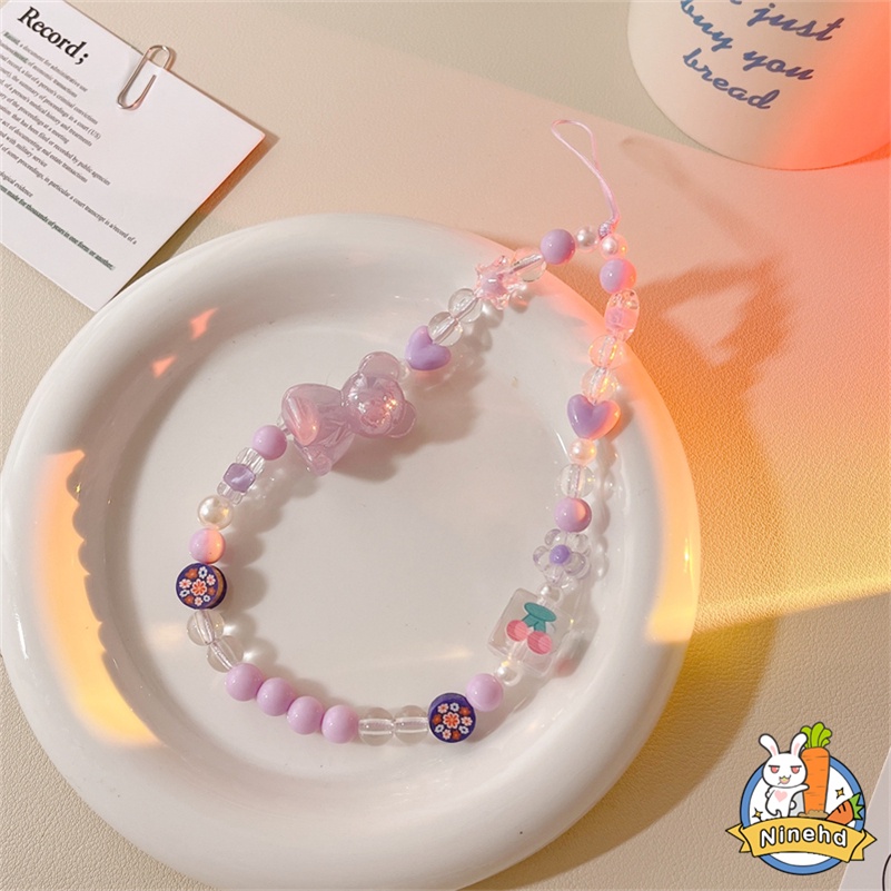 Creative Hanging Chain Mobile Phone Case Chain Hanging Ring Ins Beaded