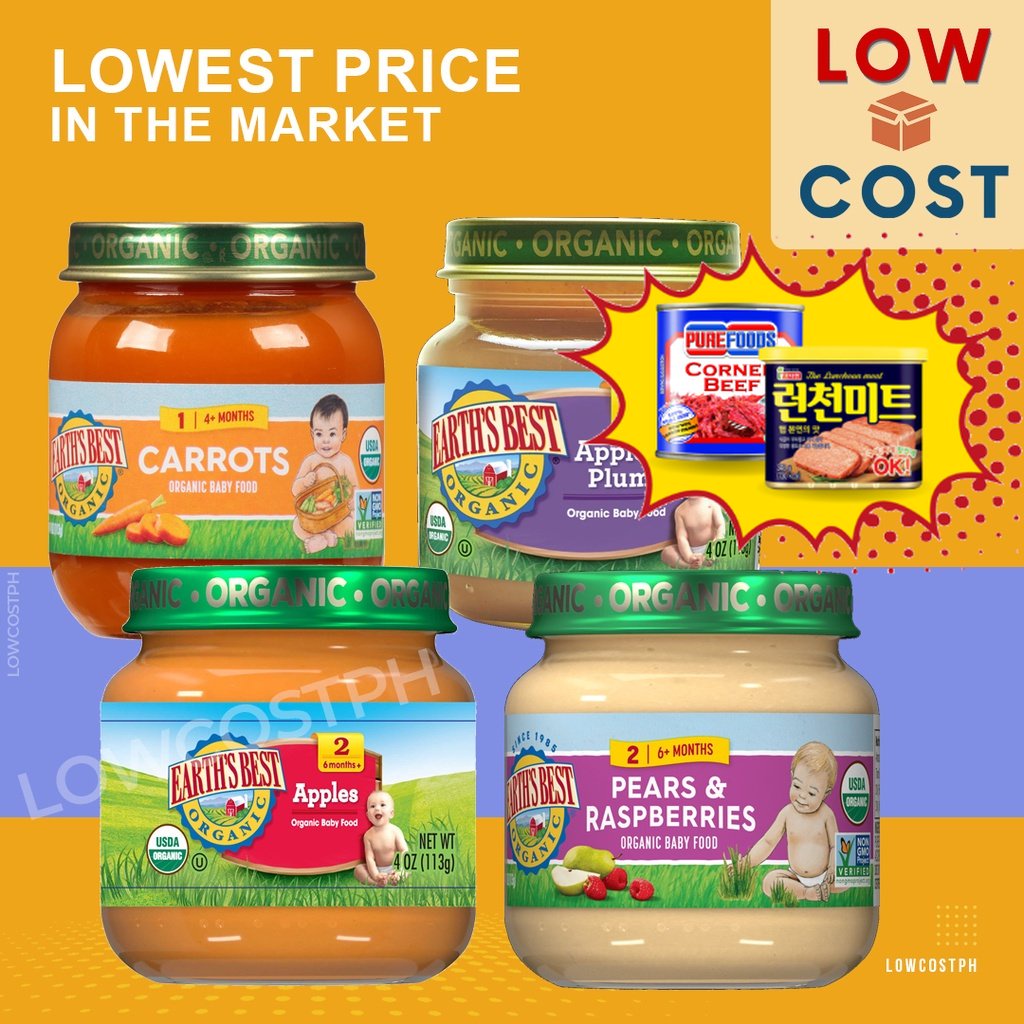 LowCostPH | Earth Best, Organic Baby Food, Stage 1 and 2 , 4 fl oz