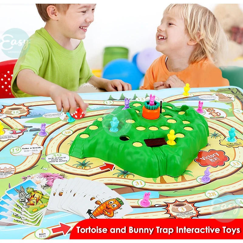 Tortoise vs Bunny Challenge 2in1 Rabbit Trap Boards Game Toy Puzzle ...