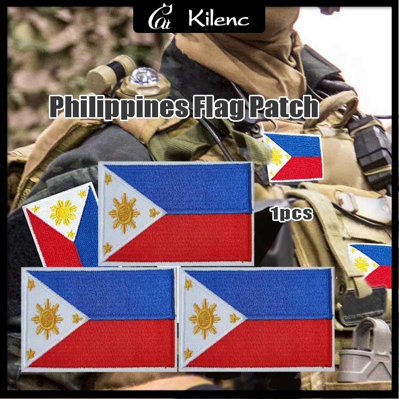 Philippine Flag 3*2 Inches / Patch Embroidery Pinas Bandera Shopee