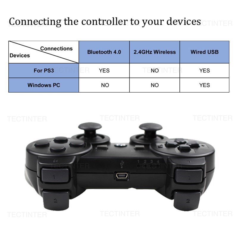 Bluetooth Wireless Controller For PS3 Playstation 3 Dualshock Joystick