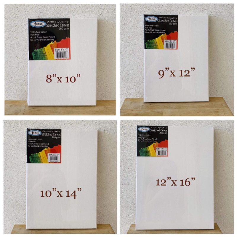 Focus Stretched Canvas Gesso Primed | Shopee Philippines