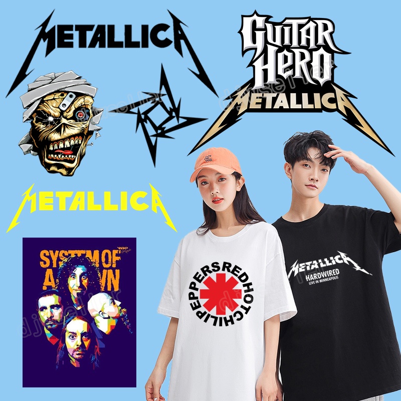 Metallica Logo Heat Transfer Sticker Rock Band Clothes DIY Decoration ...