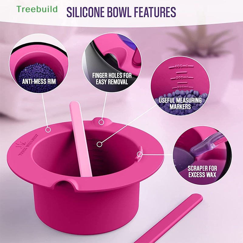 [Treebuild] 400ml Wax Warmer Thickening Heatresisg Silicone Bowl Hair
