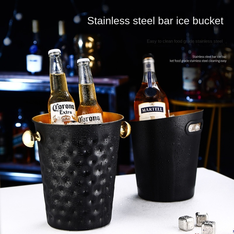 New oblique stainless steel ice bucket European-style fragrant ice ...