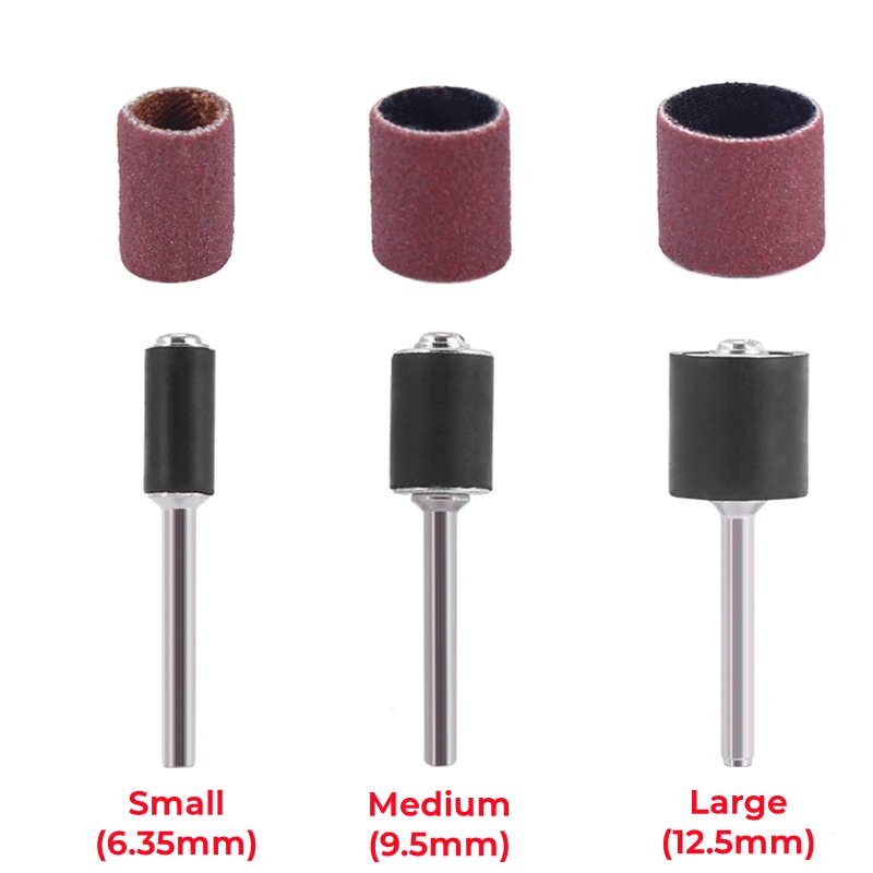 50PCS 80#-600# Grit Sanding Sandpaper Circle Nail Art Sanding Bands ...