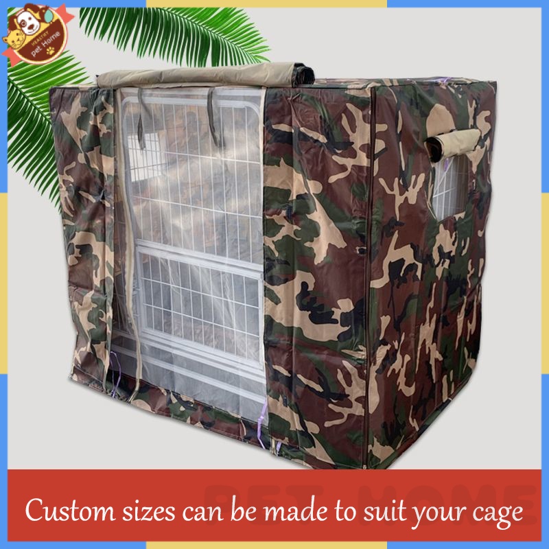 Dog Cage Cover Mosquito Net Cover Summer Pet Cage Cover Windproof Rain
