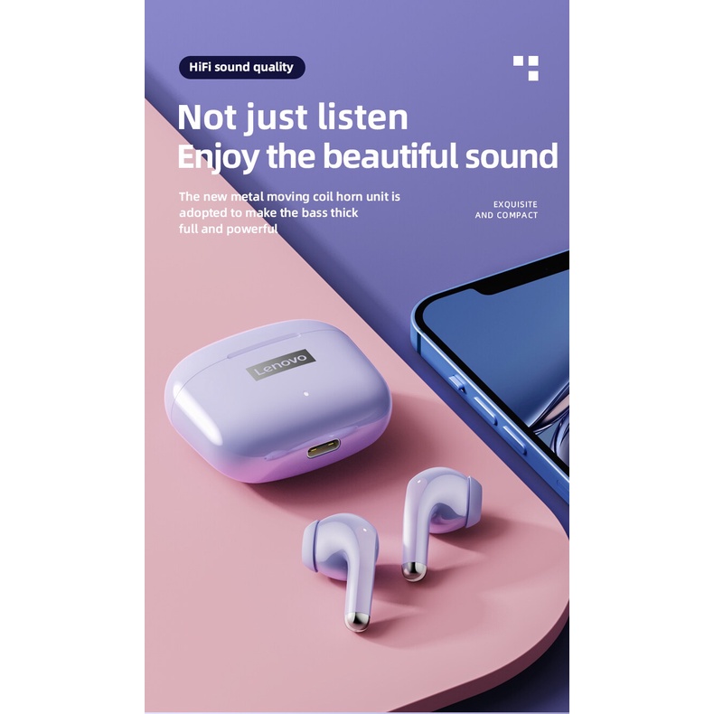Lenovo LP40 Bluetooth5.3 Earphones TWS Earphone With Microphone ...