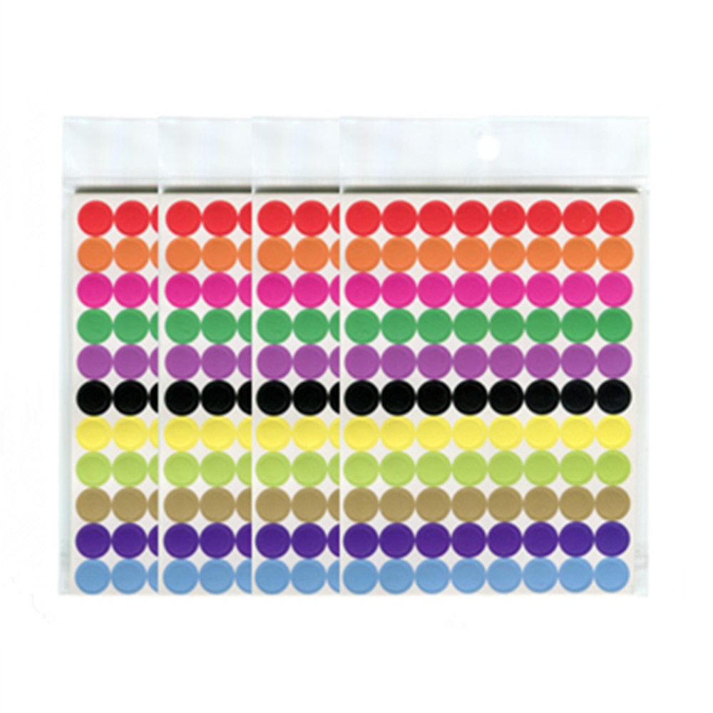 880Pcs Round Spot Circles Sealing Stiker Paper Labels Coloured Dot ...