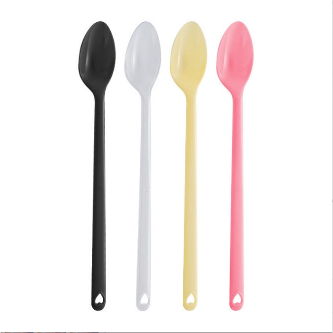 100pcs Disposable Long Spoon Long Handle 18cm Spoon For HaloHalo Ice ...