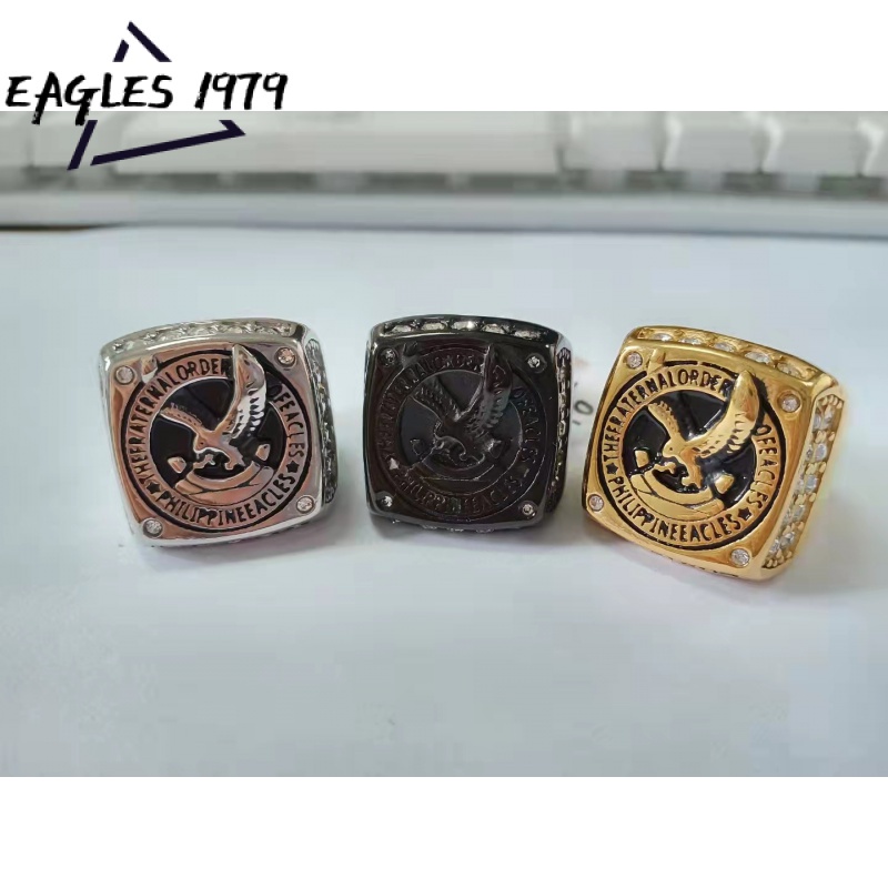 TFOE-PE Mens Rings Eagle Fraternity with Diamond Personality Fashion ...