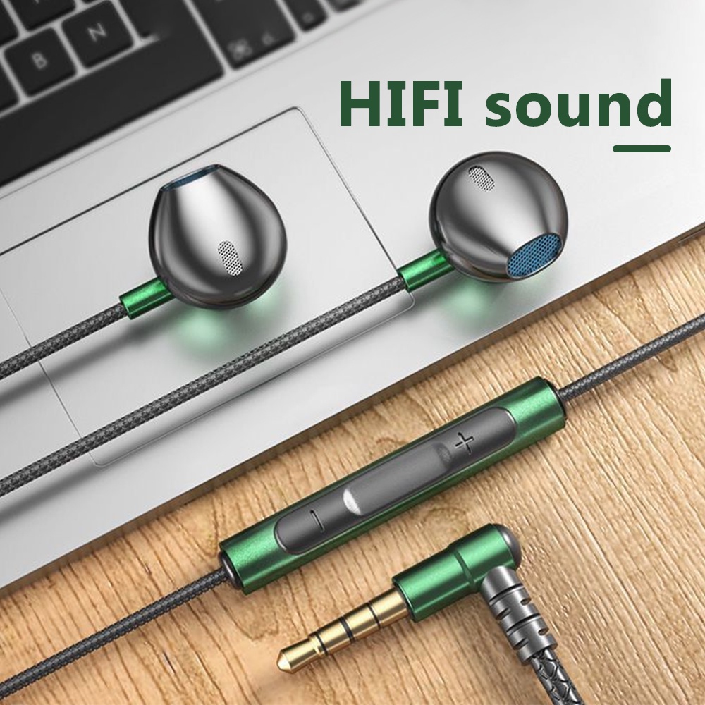 90 Degree Elbow 3.5mm/TypeC Headphones With Mic Headset Gamer Sports