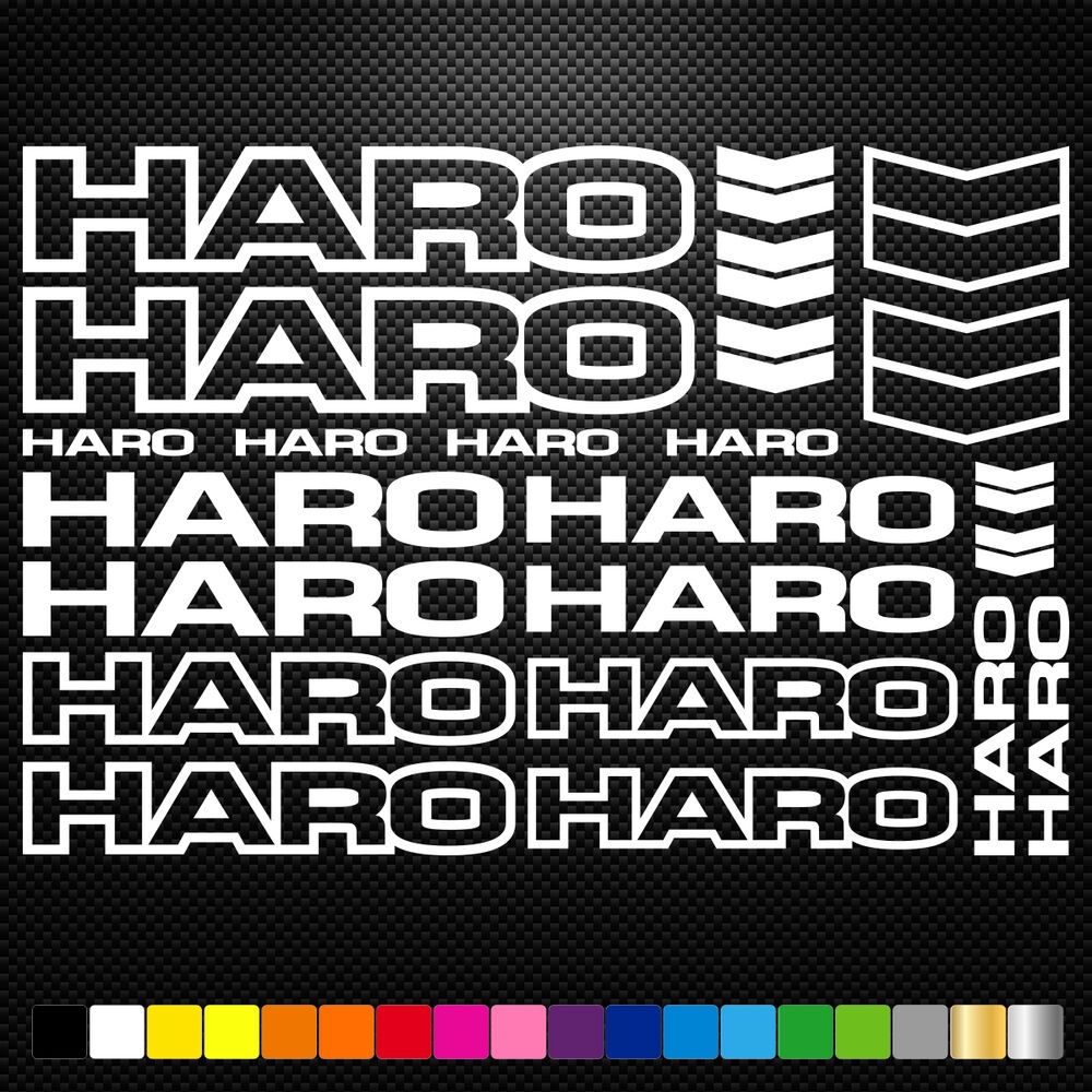 1Set FITS Haro Vinyl Decals Stickers Sheet Bike Frame Cycle Cycling Bicycle Mtb