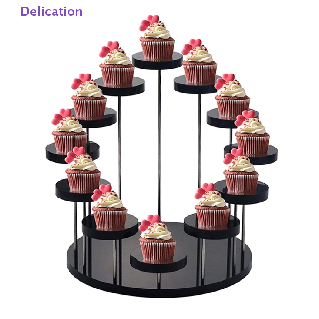 Delication Multi-layer Round Cupcake Stand Acrylic Display Stand ...