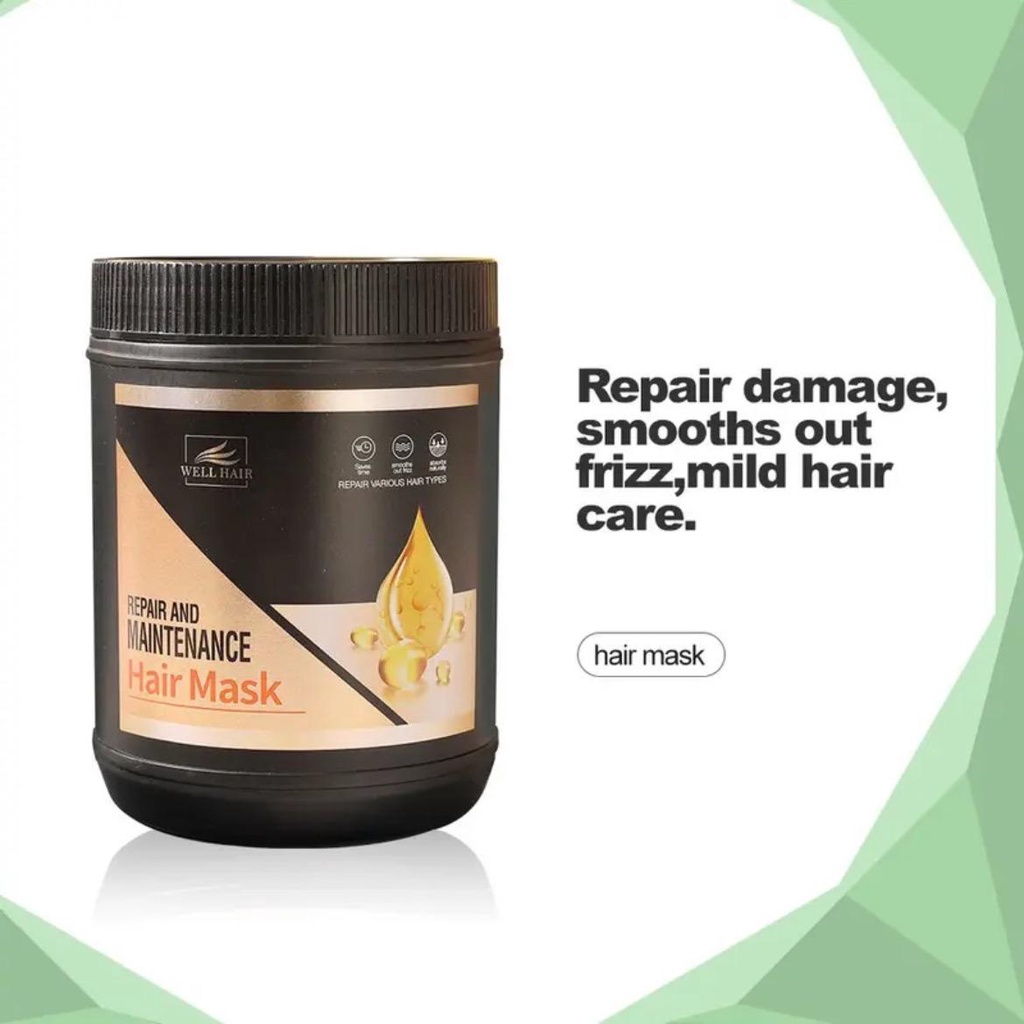 【FDA approved】Well Hair Mask Repair Damage 1000ml Maintenance Hair Care