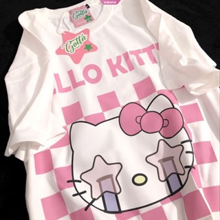 Hello Kitty Y2k Tank Top Women's White Anime Cartoon Baby Tee