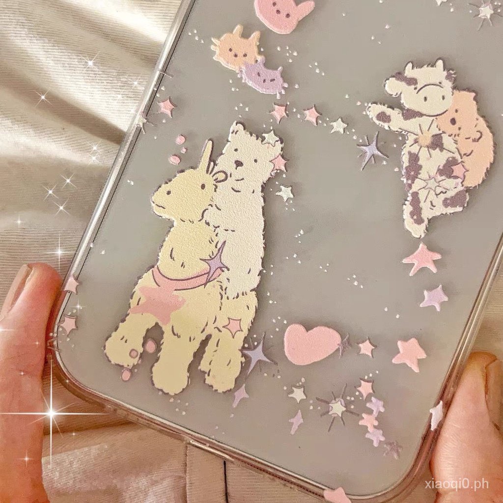 Mobile phone shell protective shell suitable for iPhone cute star ...