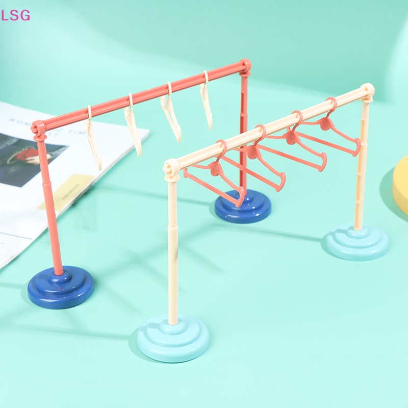 [LSG] Dollhouse Clothes Drying Laundry Rack 1/6 1/8 1/12 Dolls Dress ...