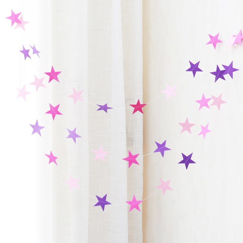 Paper Star Banner Flags Wall Background Design Glitter Star Theme ...