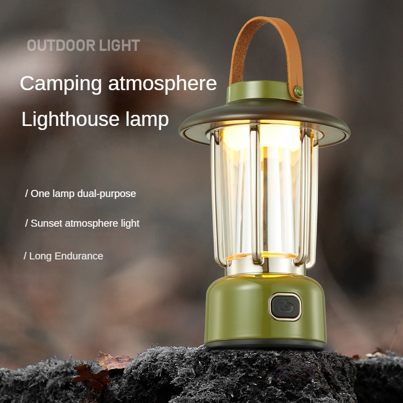 Lighthouse Camping Lamp Outdoor Camp Dining Table Atmosphere Warm Light