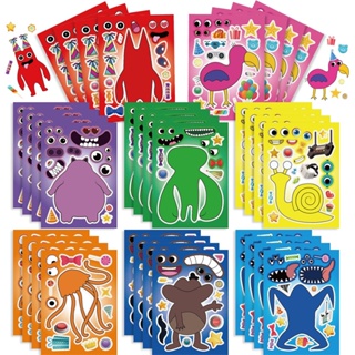 12pcs Make a Face Stickers for Kids, 6 Different Firemen Designs Stickers  for kids Birthday Party Favors