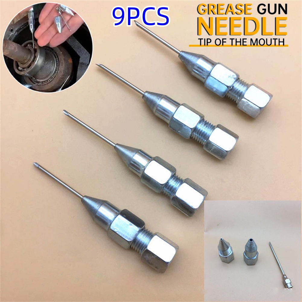 9pcs/5pcs Grease Gun Needle Tip Of The Mouth Grease Fitting Grease Gun Grease Injector Fitting