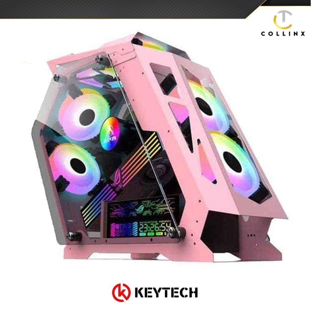 Keytech Cyborg PC Case mATX | TEMPERED GLASS CASE | ATX POWER SUPPLY ...
