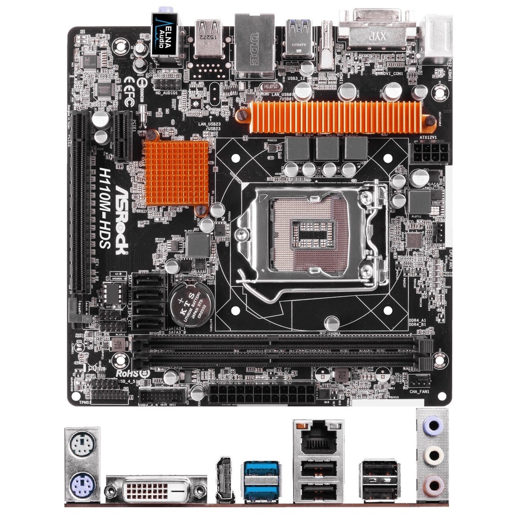Used ASRock H110M HDS HDV DVS DGS Motherboard Intel H110 DDR4 Desktop 1151 i7 i5 i3 6th to 7th generation CPU Shopee Philippines