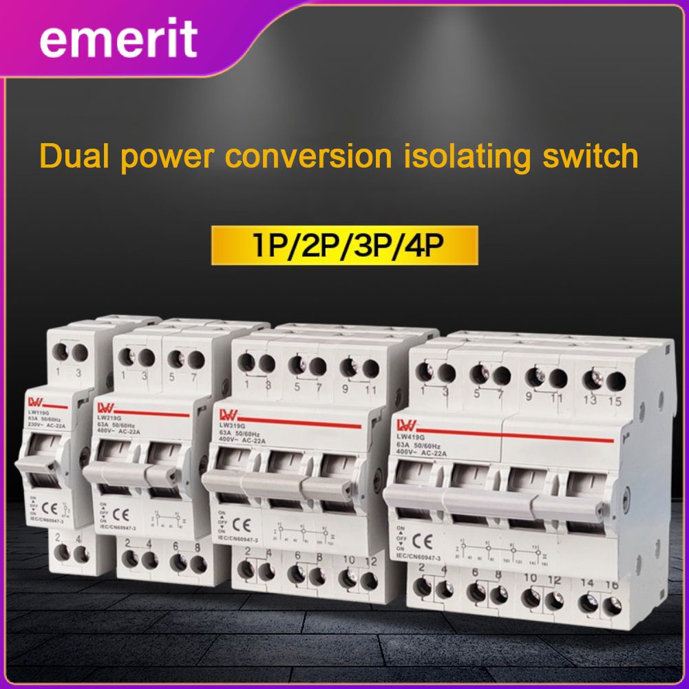 Changeover Switch 63A Dual Power Manual Transfer Isolating Switch