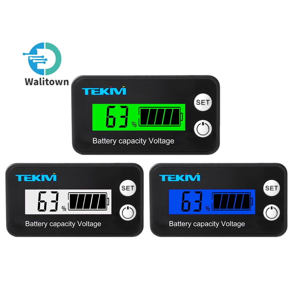 12V-72V Battery Capacity Indicator Voltmeter Testers with LCD Display ...