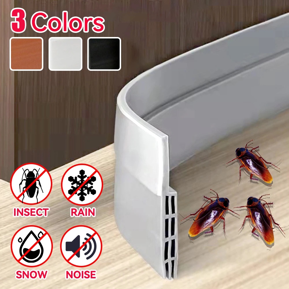1M Under Door Sealing Strip Tape Insect Proof Dust Noise Insulation ...
