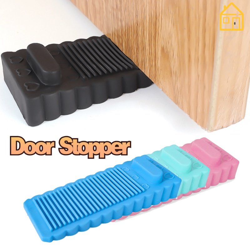 Universal Silicone Non-slip Anti-collision Trapezoid Door Block Plug ...