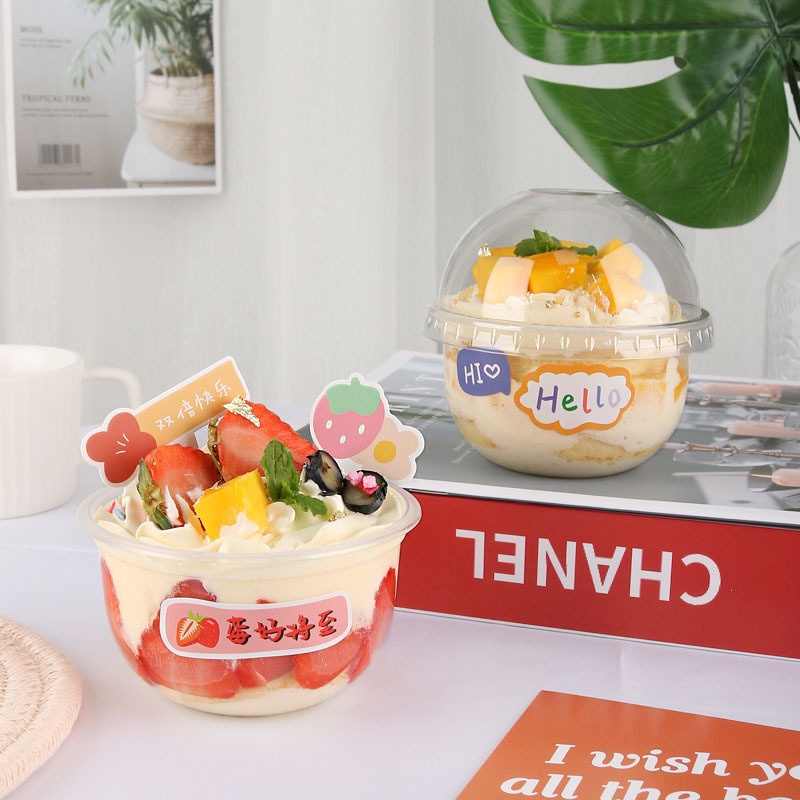 250ml Disposable Plastic Cup 20pcs Ucup with Lid Set Food Tableware for ...