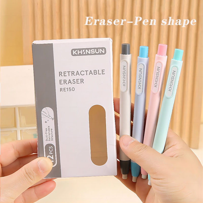 Eraser Pen Replaceable Refill Push Type Eraser Art Painting Eraser
