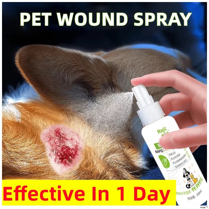 100ml Pet Wound Spray Cats and Dogs Wound Repair Antibacterial Liquid ...