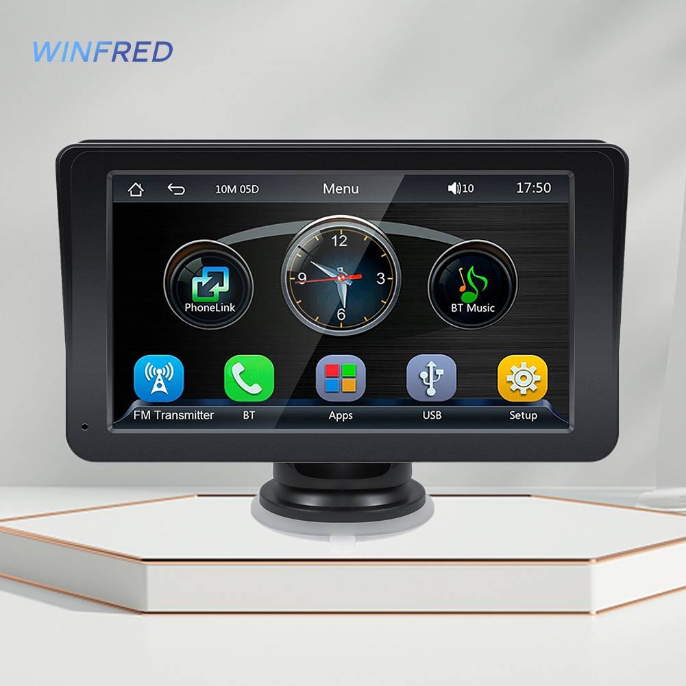 Wireless Carplay Android Auto Multimedia Player WiFi 7 Inch Car Stereo MirrorLink Radio Receiver