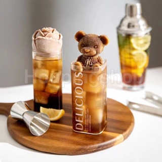 Generic Ice Cube Mold Silicone Cute Animal Ice Cube Mold Abrasive 3D Ice  Cube Mold Bear Mold Silicone Creative Coffee Milk Tea Ice Cube-Bear