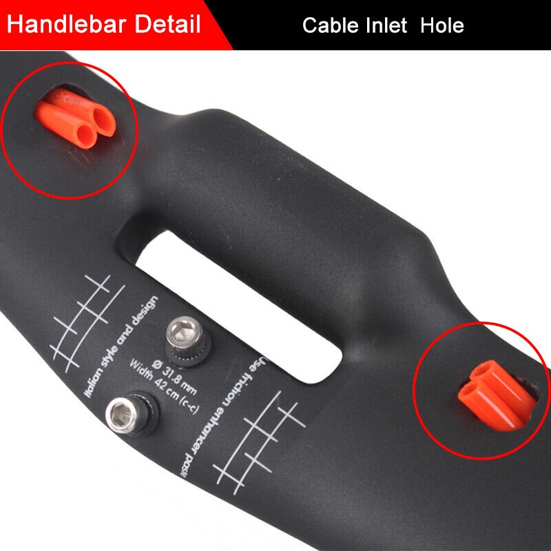 TOSEEK full carbon handlebar 400-440mm31.8mm Road Bike Handlebar ...