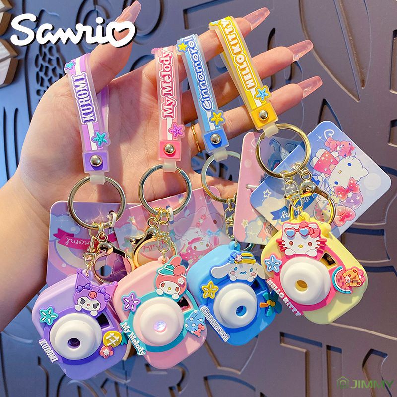 Cartoon Sanrio Hello Kitty Keychain Projection Lamp Cute Kuromi ...