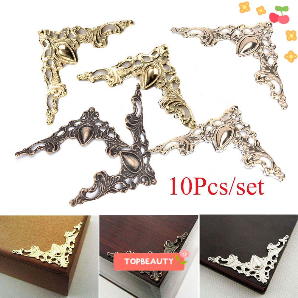 BEAUTY 10Pcs/set Embellishments Book Corner Protector Vintage Antique ...