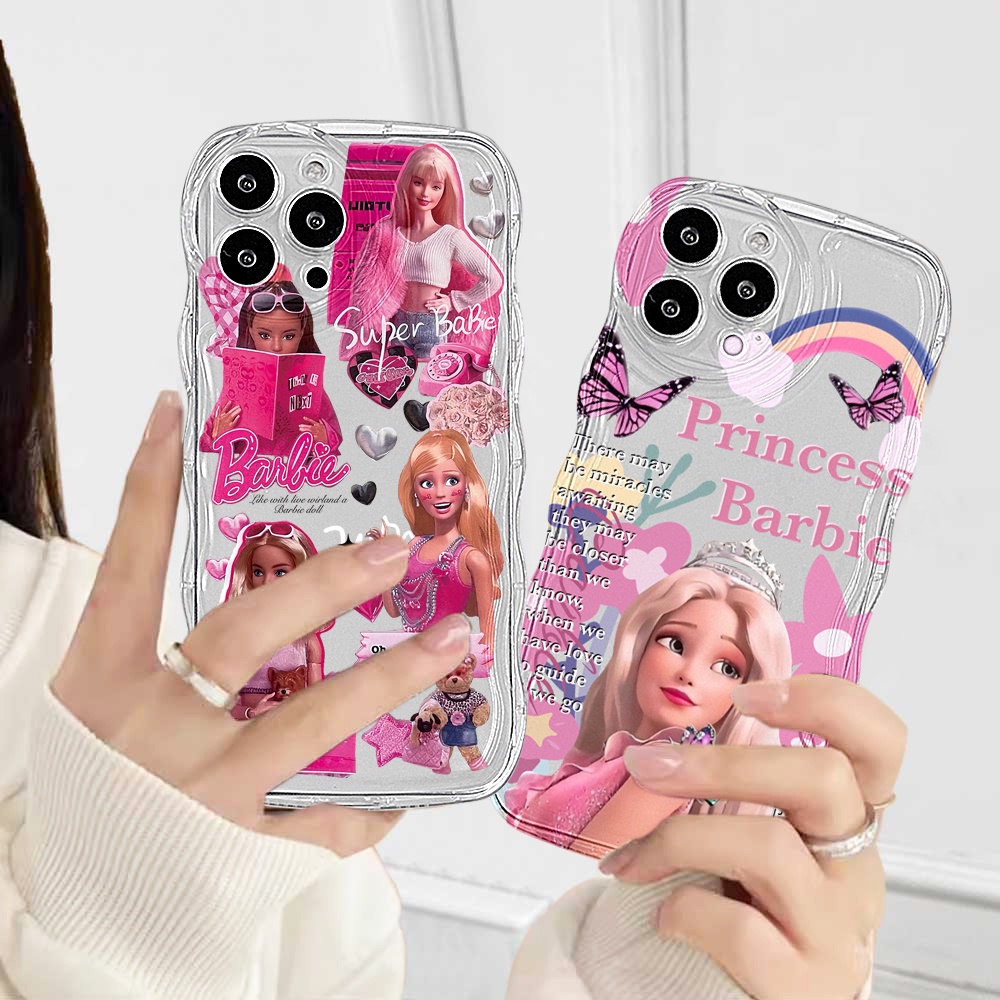 Case for IPhone 14 14 Pro Max IPhone13 Pro Max 11 PRO 11 PRO MAX 12 12Pro  Max XR XS MAX 6S Plus SE 2020 Current Barbie Wave Edge TPU Phone Case 