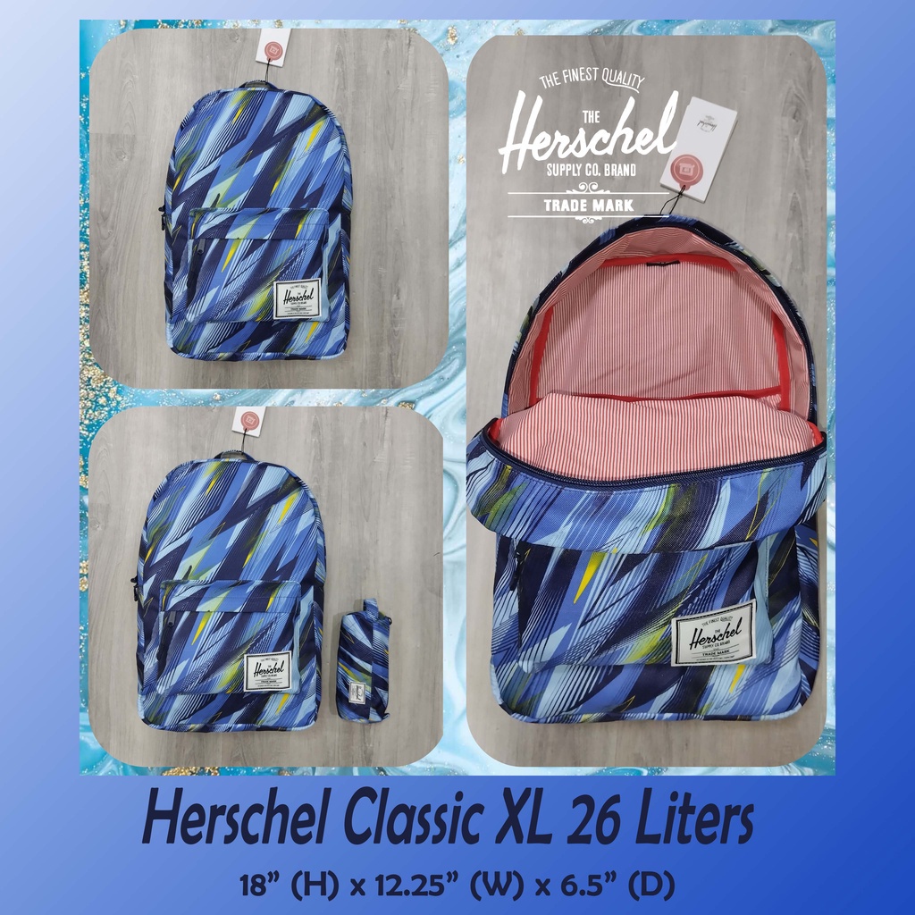 Original Herschel Bag Backpack Classic XL 26 Liters with FREE Herschel pouch Shopee Philippines