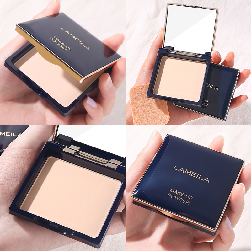 Lameila Matte Natural Concealer Whitening Pressed Powder Waterproof Oil