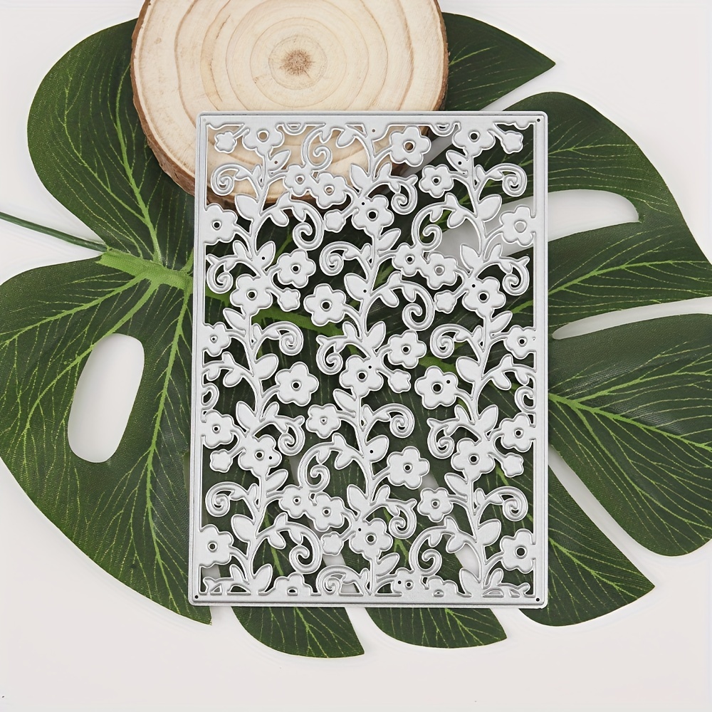 Flower Background Frame Metal Cutting Dies for Card Making Scrapbooking ...