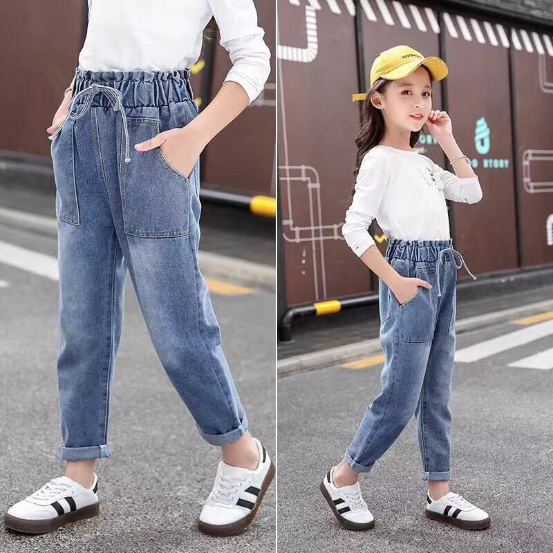 3 12 years old Korean fashion clothing loose boys and girls denim pants children jeans student pants Shopee Philippines