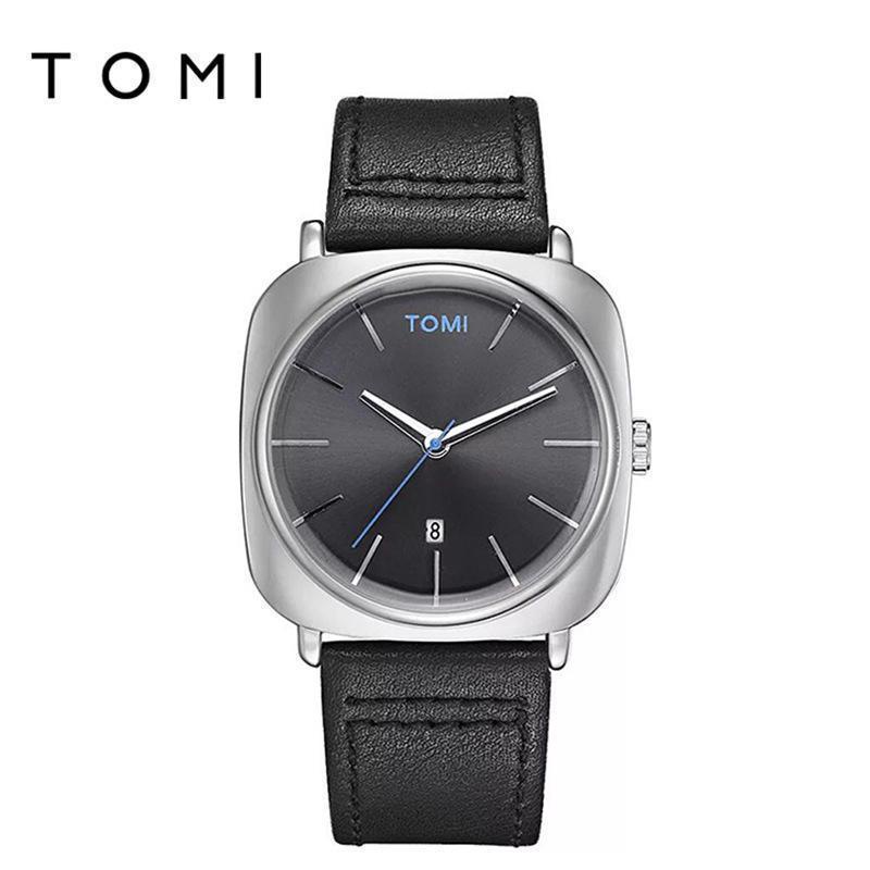 TOMI Korean Version Square Wrist Strap Calendar Business Men