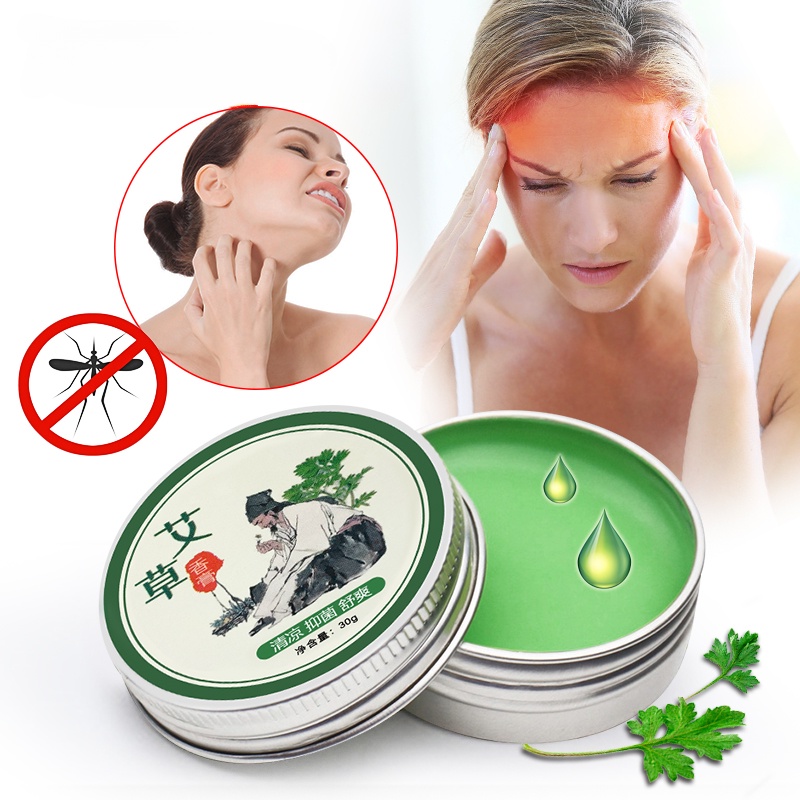 Wormwood Herbal Ointment Oil Relief Fatigue Dizziness Headache Vomit