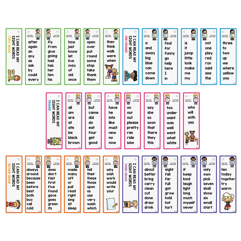 220 Sight Words English Flashcards for Kid Preschool Vocabulary ...